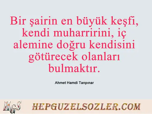 Ahmet-Hamdi-Tanpinar-Huzur - Bir şairin en büyük keşfi kendi muharririni iç...